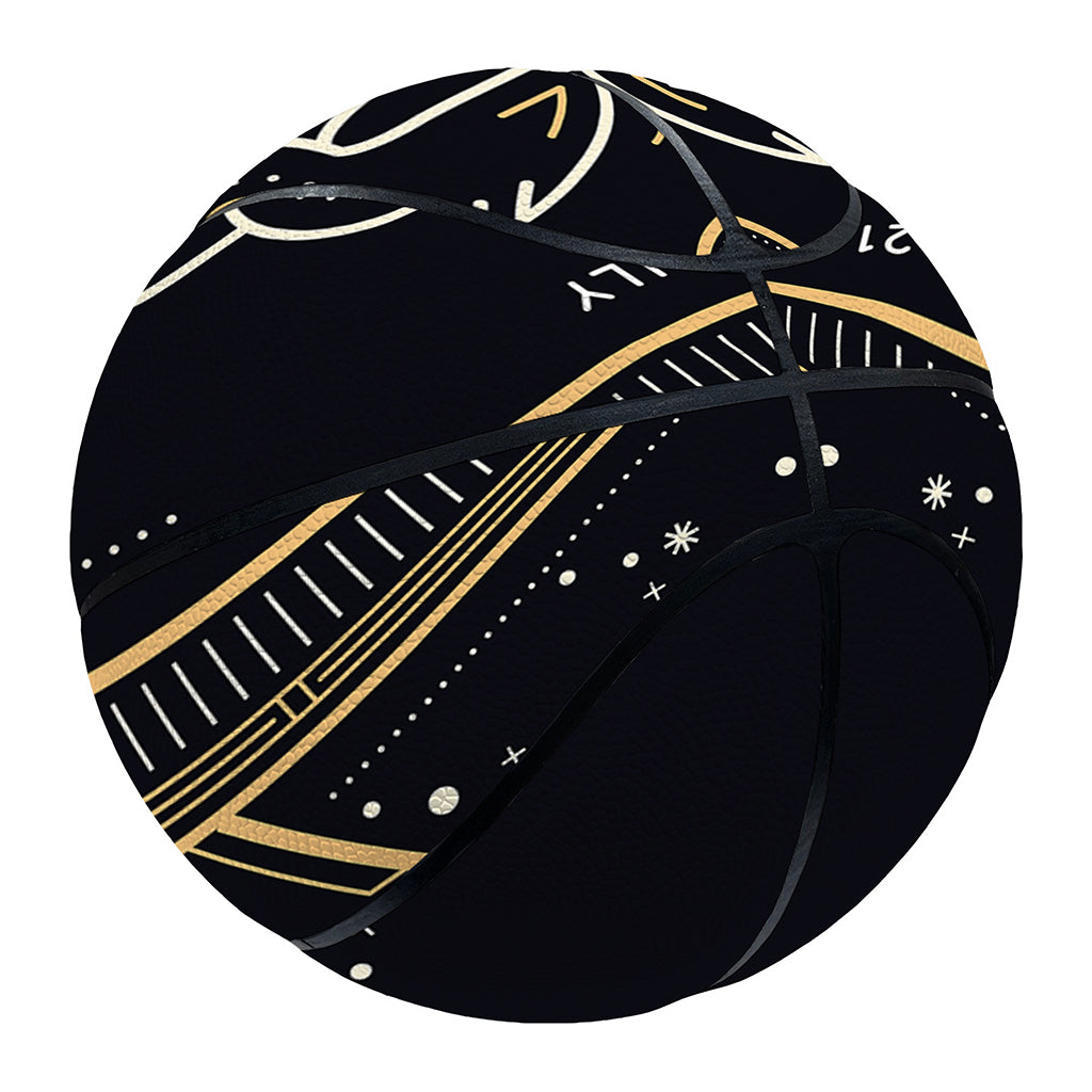 Vintage Cancer Zodiac Sign Print Basketball