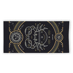 Vintage Cancer Zodiac Sign Print Beach Towel