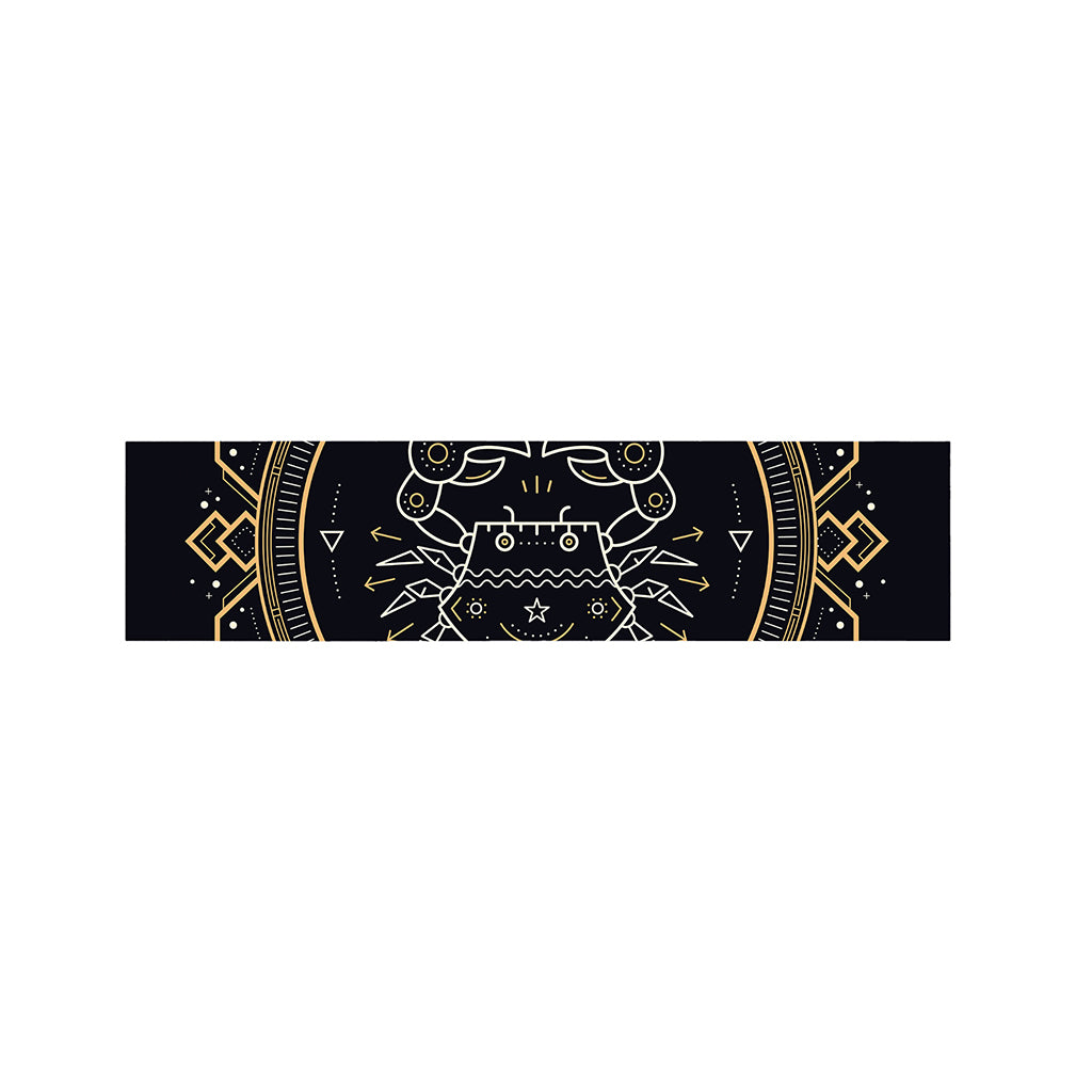 Vintage Cancer Zodiac Sign Print Bed Runner