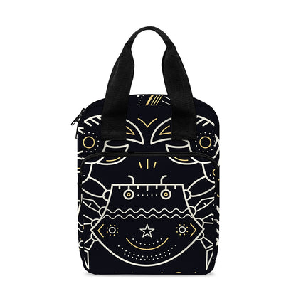 Vintage Cancer Zodiac Sign Print Bible Tote Bag
