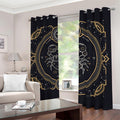 Vintage Cancer Zodiac Sign Print Dimout Grommet Curtains