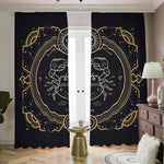 Vintage Cancer Zodiac Sign Print Blackout Pencil Pleat Curtains