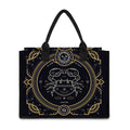 Vintage Cancer Zodiac Sign Print Canvas Tote Bag