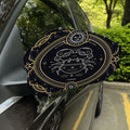 Vintage Cancer Zodiac Sign Print Car Side Mirror Covers