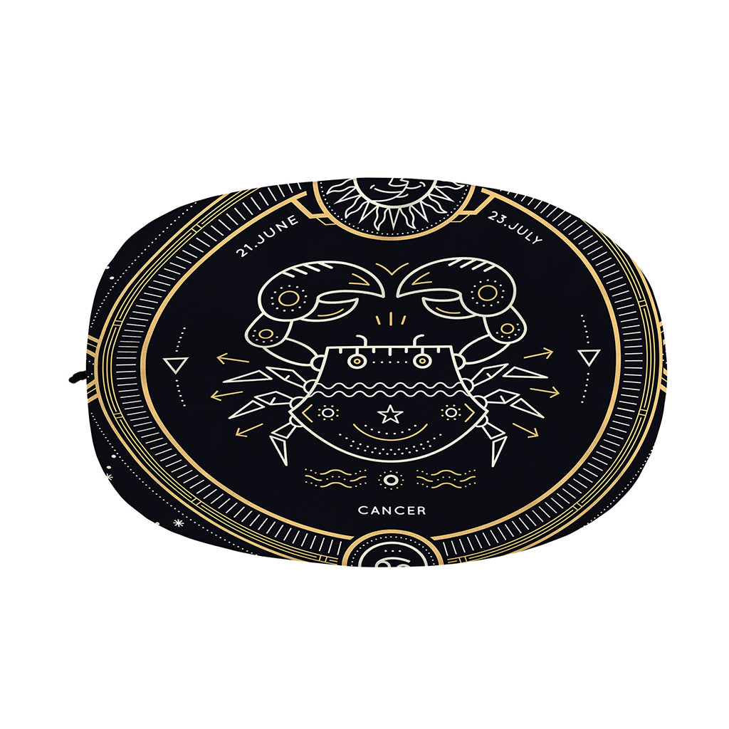 Vintage Cancer Zodiac Sign Print Car Side Mirror Covers