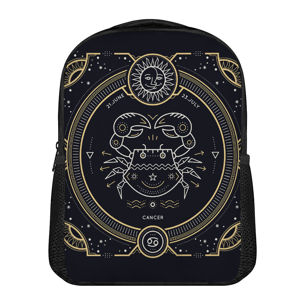 Vintage Cancer Zodiac Sign Print Casual Backpack