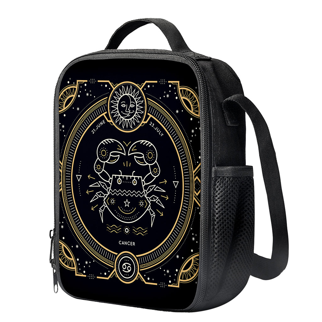 Vintage Cancer Zodiac Sign Print Crossbody Lunch Bag