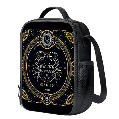 Vintage Cancer Zodiac Sign Print Crossbody Lunch Bag