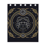 Vintage Cancer Zodiac Sign Print Curtain