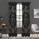Vintage Cancer Zodiac Sign Print Curtain