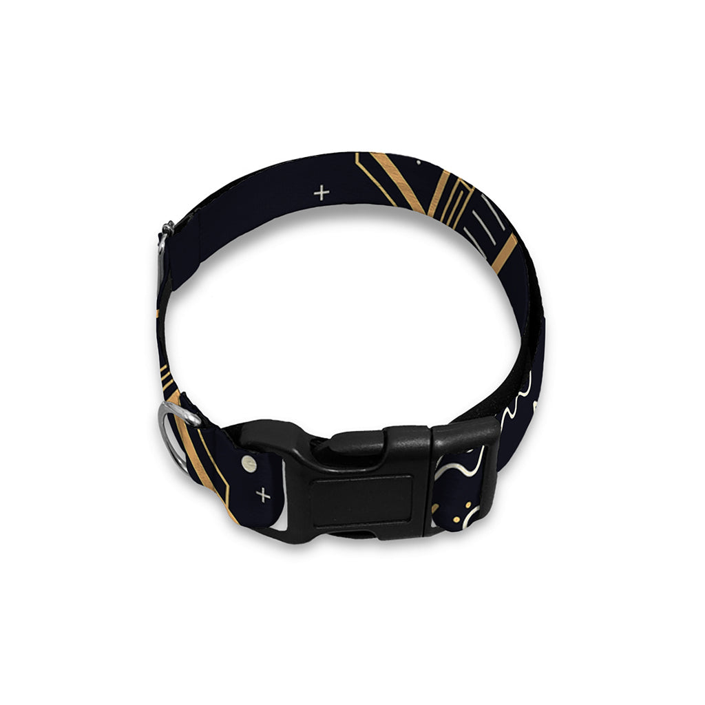 Vintage Cancer Zodiac Sign Print Dog Collar
