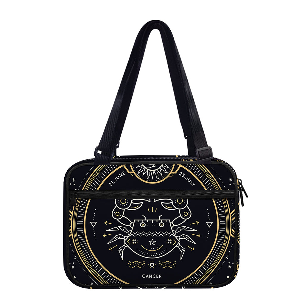 Vintage Cancer Zodiac Sign Print Double Strap Bible Bag