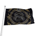 Vintage Cancer Zodiac Sign Print Flag