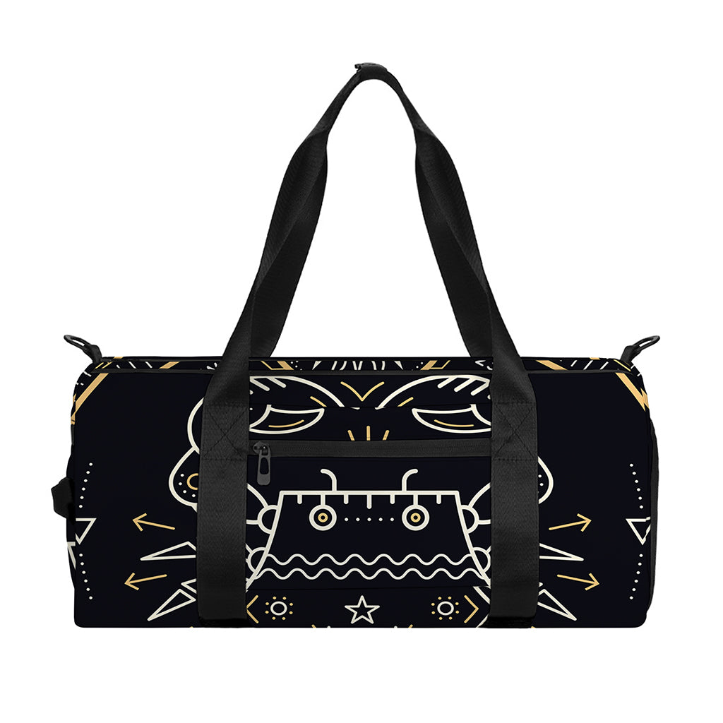 Vintage Cancer Zodiac Sign Print Gym Bag