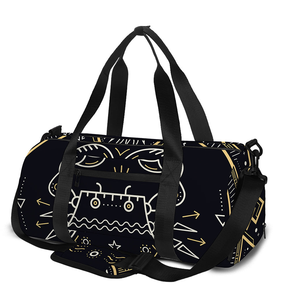 Vintage Cancer Zodiac Sign Print Gym Bag