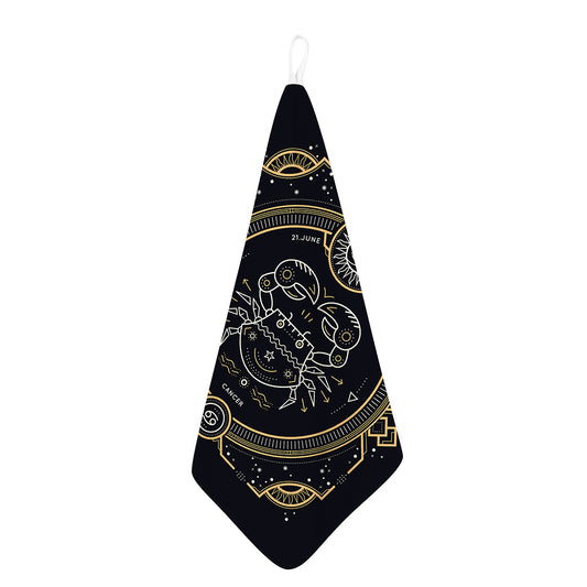 Vintage Cancer Zodiac Sign Print Hand Towel