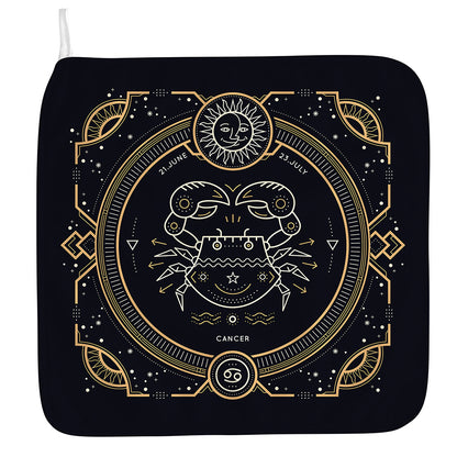 Vintage Cancer Zodiac Sign Print Hand Towel
