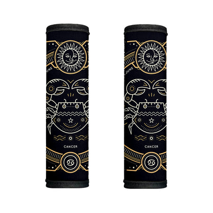 Vintage Cancer Zodiac Sign Print Handle Covers
