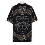 Vintage Cancer Zodiac Sign Print Hawaiian Shirt
