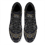 Vintage Cancer Zodiac Sign Print High Top Leather Sneakers