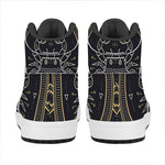 Vintage Cancer Zodiac Sign Print High Top Leather Sneakers