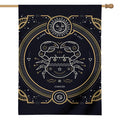 Vintage Cancer Zodiac Sign Print House Flag