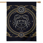 Vintage Cancer Zodiac Sign Print House Flag