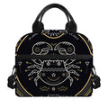 Vintage Cancer Zodiac Sign Print Insulated Lunch Bag