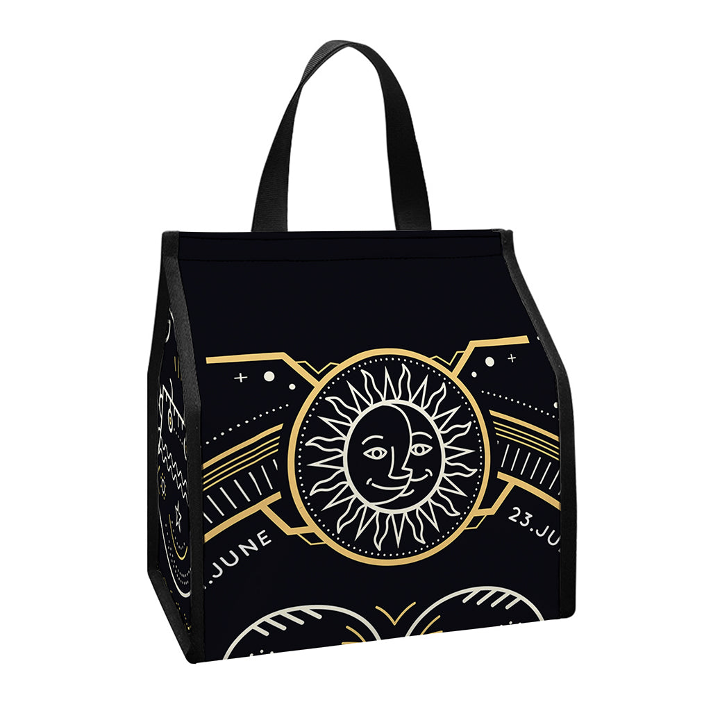 Vintage Cancer Zodiac Sign Print Insulated Lunch Tote