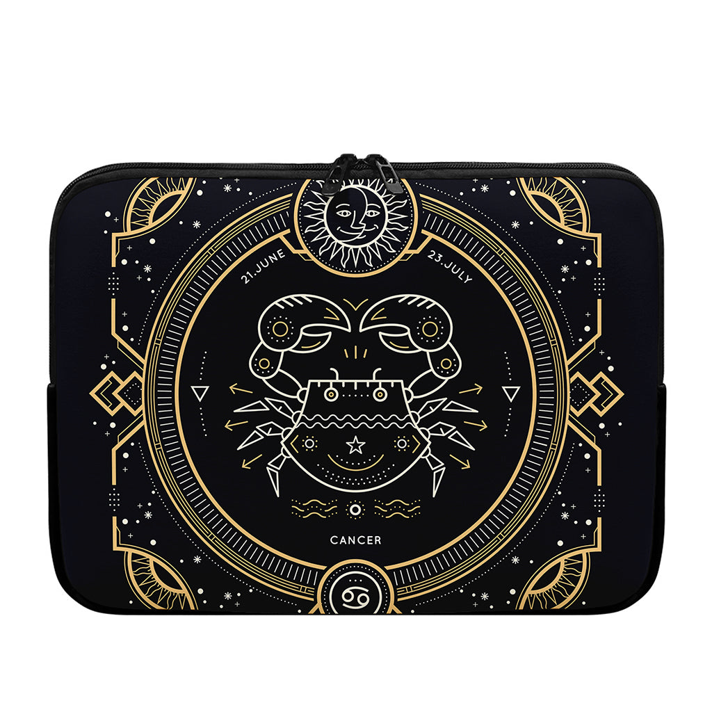 Vintage Cancer Zodiac Sign Print Laptop Sleeve