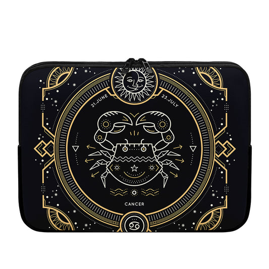 Vintage Cancer Zodiac Sign Print Laptop Sleeve