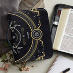 Vintage Cancer Zodiac Sign Print Leather Bible Cover