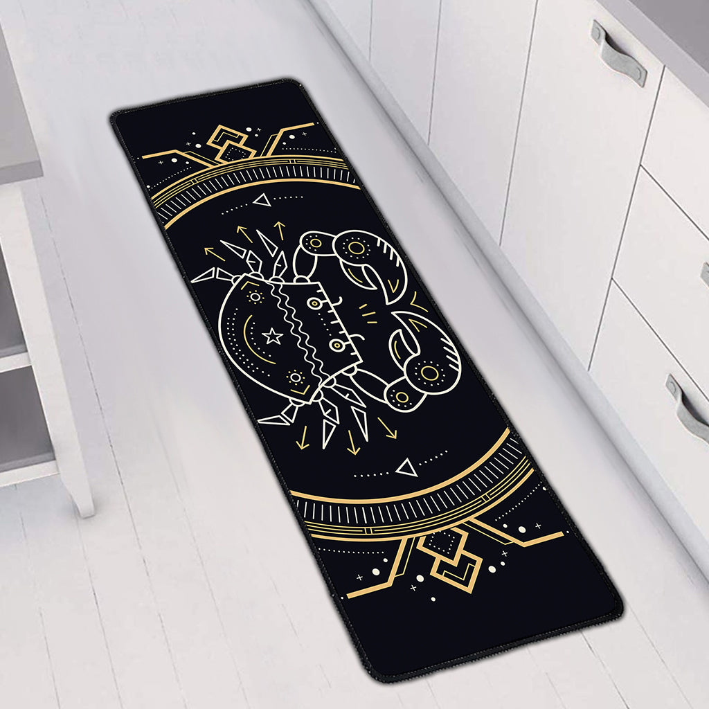 Vintage Cancer Zodiac Sign Print Long Kitchen Mat
