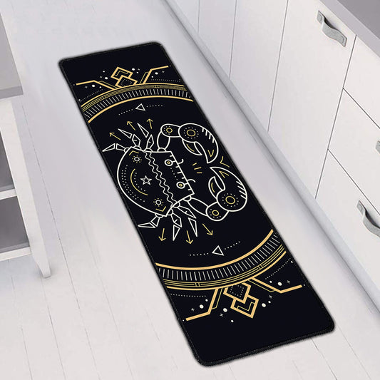 Vintage Cancer Zodiac Sign Print Long Kitchen Mat