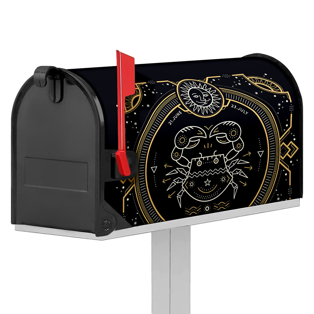 Vintage Cancer Zodiac Sign Print Mailbox Cover