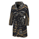 Vintage Cancer Zodiac Sign Print Men's Bathrobe