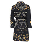 Vintage Cancer Zodiac Sign Print Men's Bathrobe