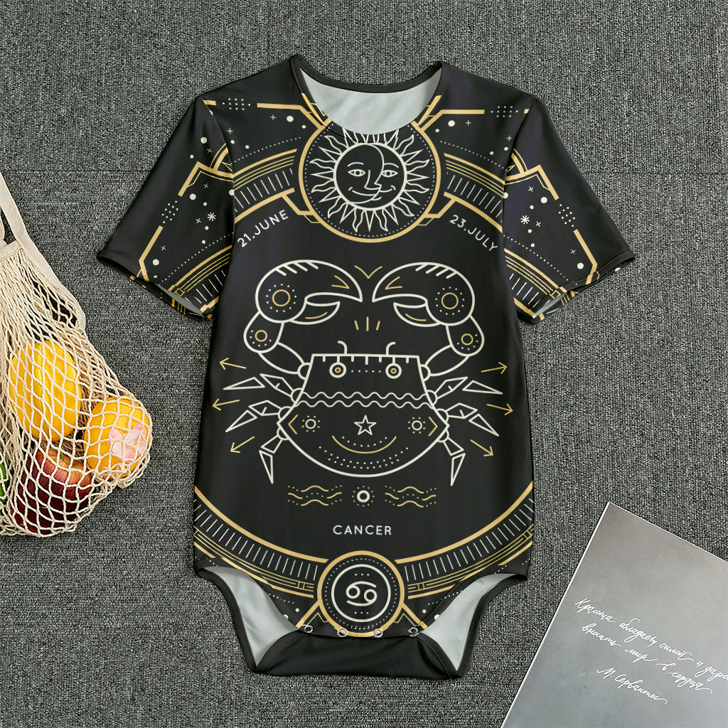 Vintage Cancer Zodiac Sign Print Men's Bodysuit