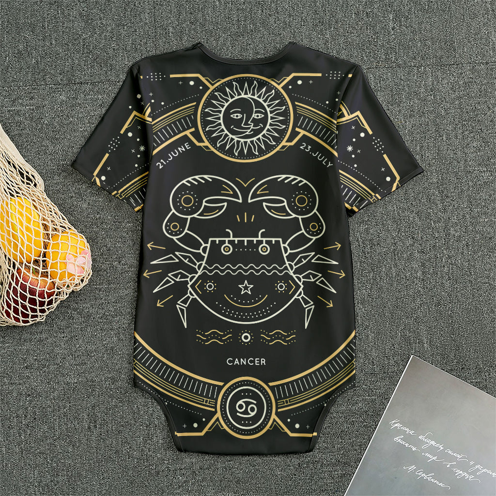 Vintage Cancer Zodiac Sign Print Men's Bodysuit