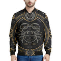Vintage Cancer Zodiac Sign Print Men's Bomber Jacket