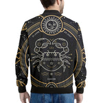 Vintage Cancer Zodiac Sign Print Men's Bomber Jacket