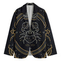 Vintage Cancer Zodiac Sign Print Men's Cotton Blazer