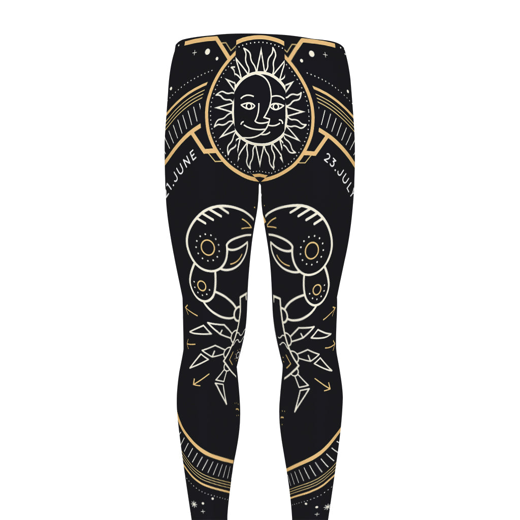 Vintage Cancer Zodiac Sign Print Men's leggings