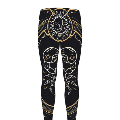 Vintage Cancer Zodiac Sign Print Men's leggings