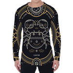 Vintage Cancer Zodiac Sign Print Men's Long Sleeve T-Shirt