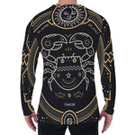 Vintage Cancer Zodiac Sign Print Men's Long Sleeve T-Shirt