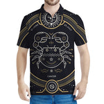Vintage Cancer Zodiac Sign Print Men's Polo Shirt
