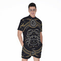 Vintage Cancer Zodiac Sign Print Men's Romper