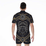 Vintage Cancer Zodiac Sign Print Men's Rompers