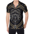 Vintage Cancer Zodiac Sign Print Men's Shirt